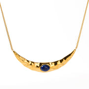 Personalized Pleated Moon Necklace Jewelry