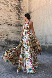 Explosive sexy sleeveless halter halter dress