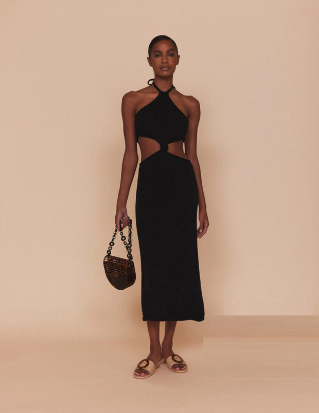 Women's Sexy Knitted Halter Neck Dress