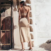 Women's Sexy Knitted Halter Neck Dress