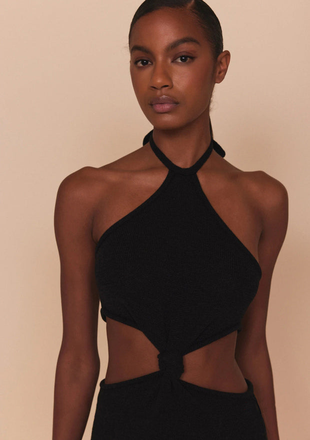 Women's Sexy Knitted Halter Neck Dress
