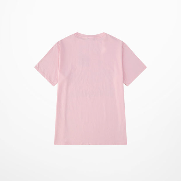 Men And Women Couples Japanese Retro  Thick Loose Round Neck Short Sleeve T-shirt