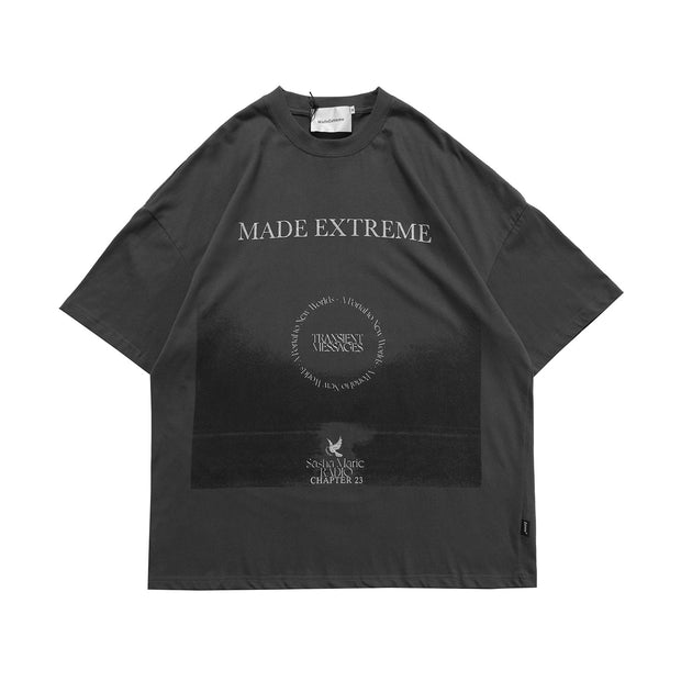 Retro Hip-hop Men And Women Loose Short Sleeves