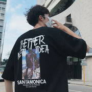Short Sleeve Men T-shirt Trendy Clothes Summer Loose Half