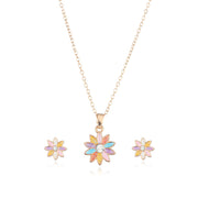 Stud Earrings Necklace Jewelry Set