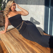 Autumn Sexy Halter Back Strap Dress