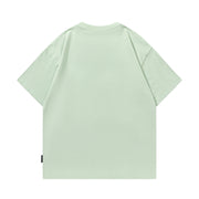 Retro Inkjet XINGX Loose Short Sleeve Men And Women Heavy Round Neck Half Sleeve T-shirt