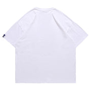 Newspaper Printing Short-sleeved T-shirt Personality Tide Brand Loose