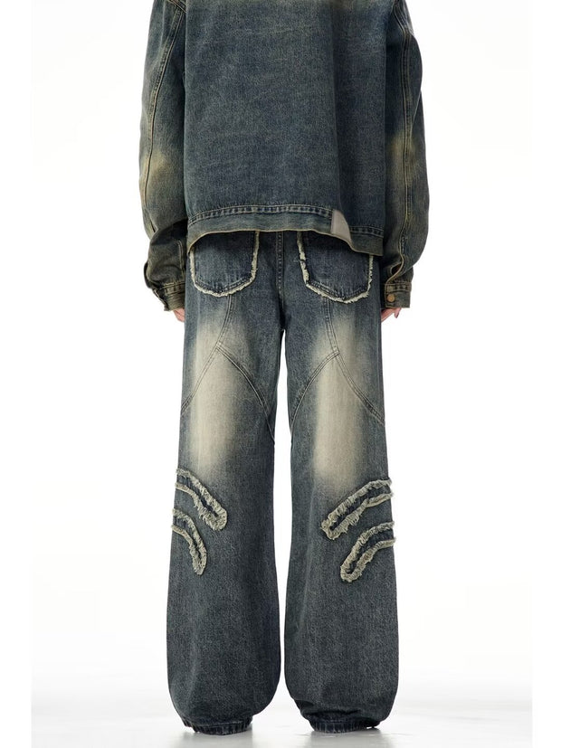 Straight Casual Autumn American Retro Jeans Men